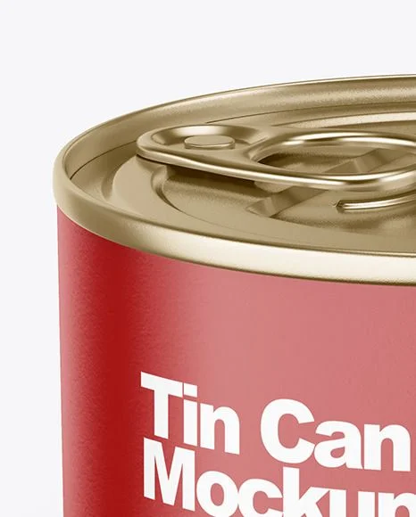 Tin Can Mockup Red