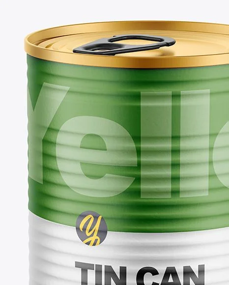 Tin Can Yellow Branding Green Gold