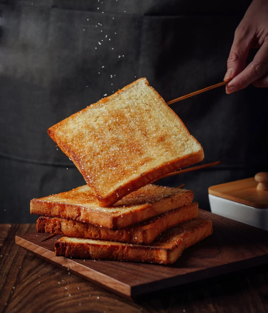 Toasted Bread Sugar Crystals Golden Brown Stack