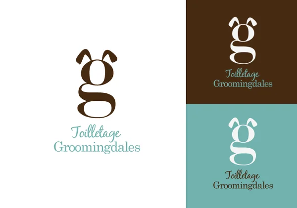 Toiletage Groomingdales Pet Treats Brown Blue Elegant Letter G