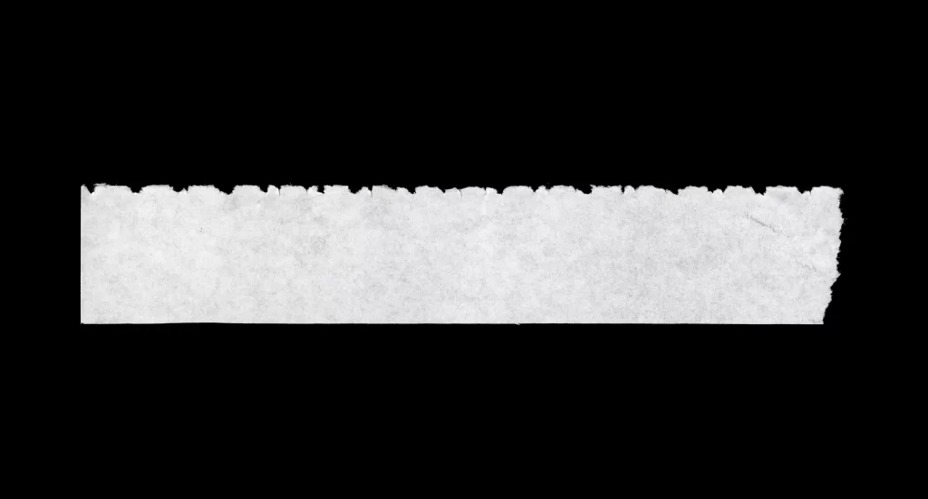 Torn Paper Deckle Edge White Fibrous Texture