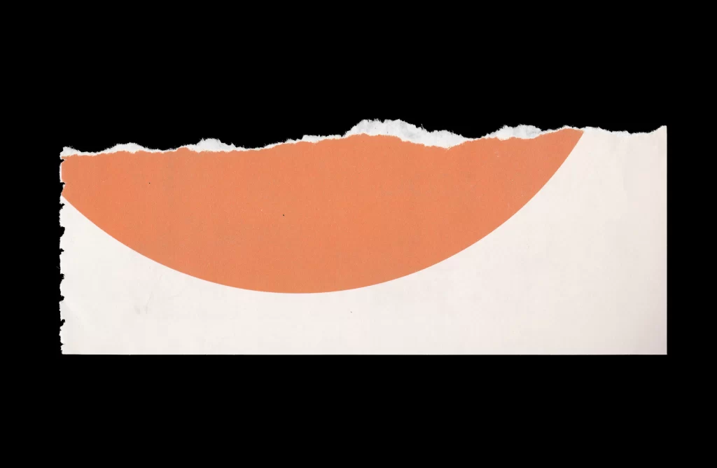 Torn Paper Frayed Edge Smooth Surface Orange Texture