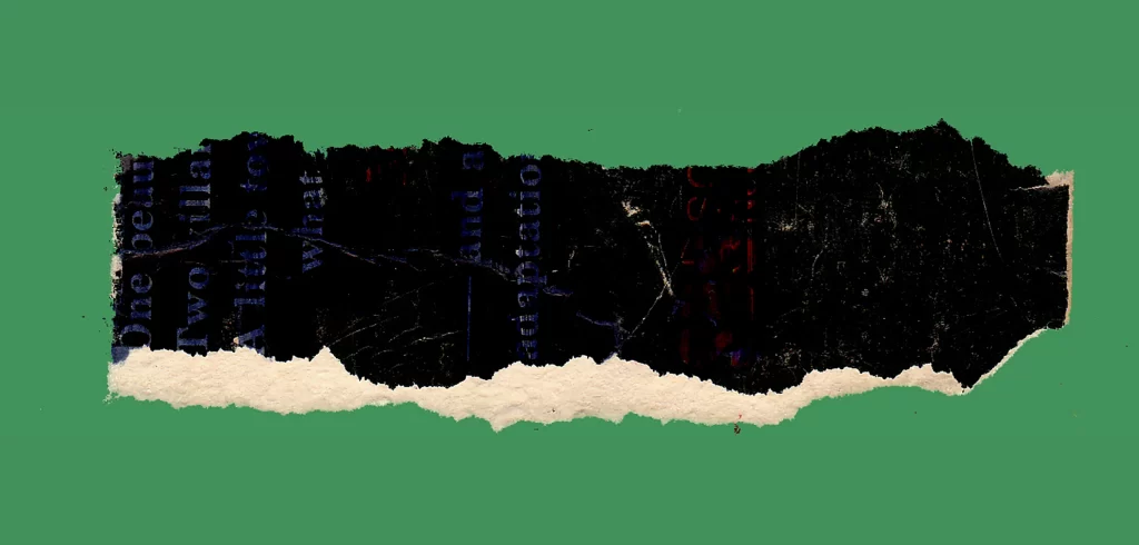 Torn Paper Jagged Edge Blue Color Rough Texture