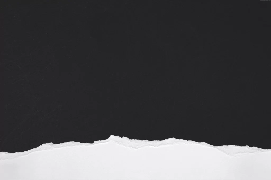 Torn Paper Jagged Edge Frayed Surface Black and White