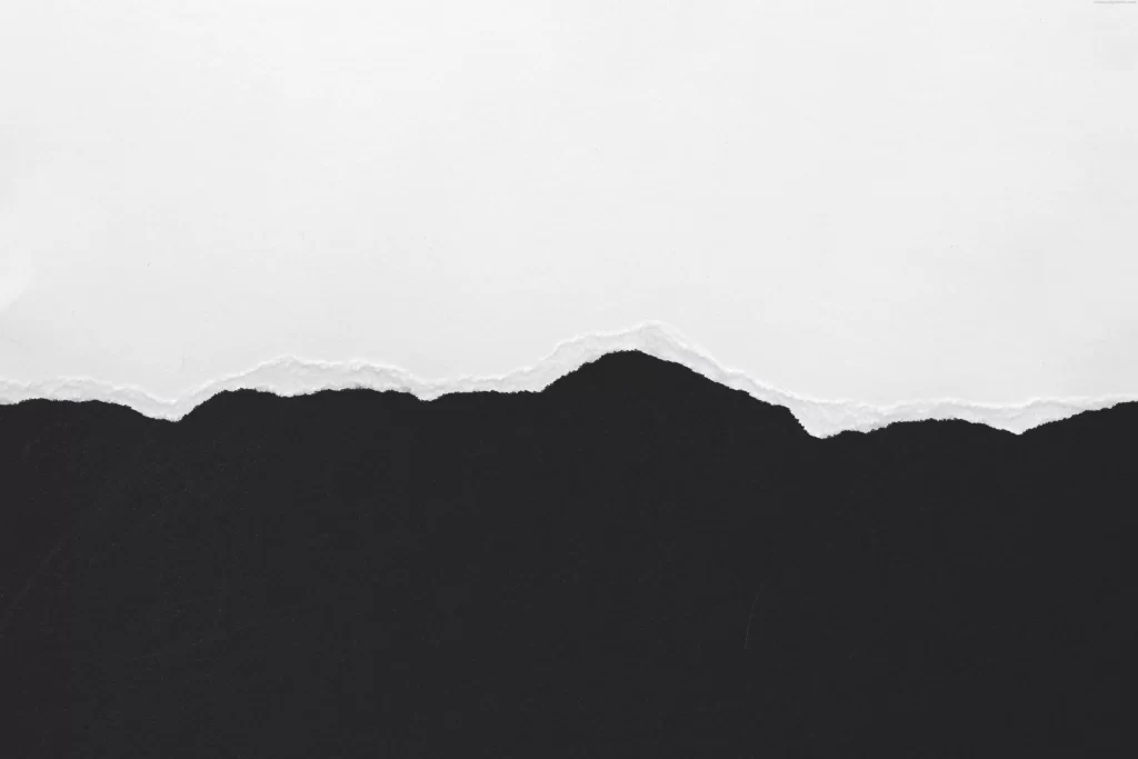 Torn Paper Jagged Edge Frayed Surface Black White
