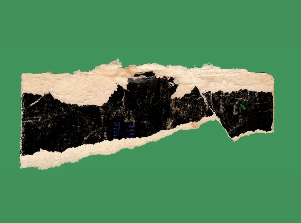 Torn Paper Jagged Edge Frayed Surface Dark Color Rough Texture