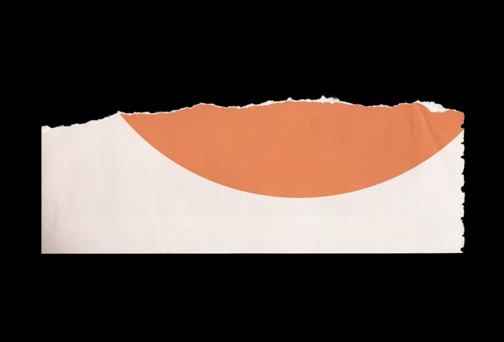 Torn Paper Jagged Edge Orange Smooth Texture