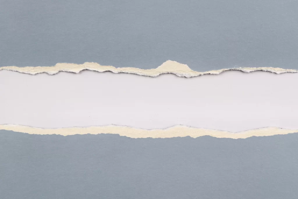 Torn Paper Jagged Edge Rough Texture Cream Color
