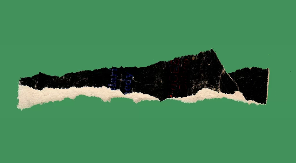 Torn Paper Jagged Edge Rough Texture Dark Color