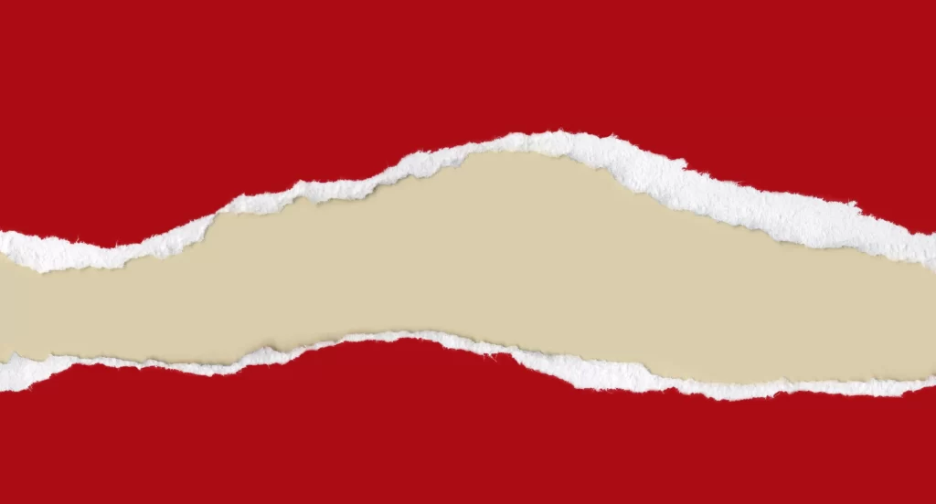 Torn Paper Jagged Edge Rough Texture Red Background