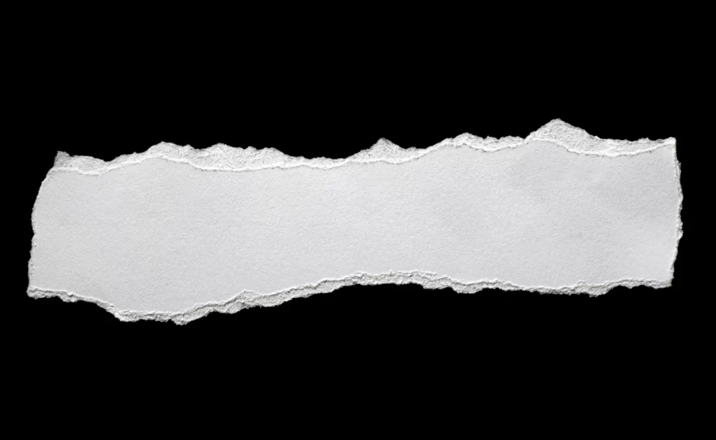 Torn Paper Jagged Edge Rough Texture White Fibrous