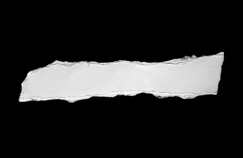 Torn Paper Jagged Edge Rough Texture White Fibrous