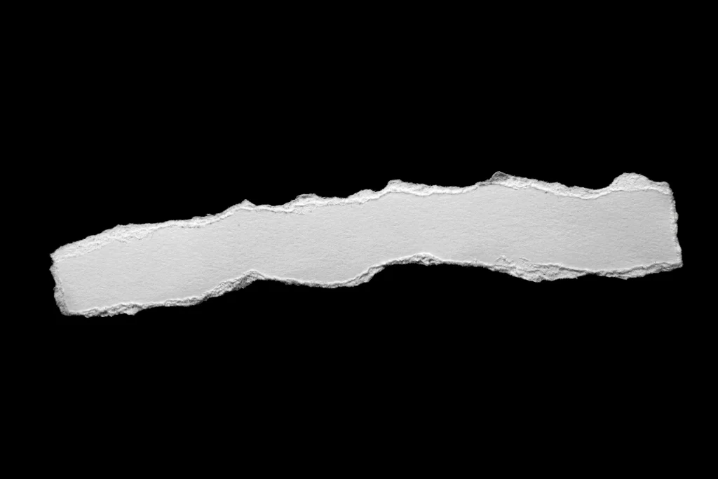 Torn Paper Jagged Edge Rough Texture White Fibrous