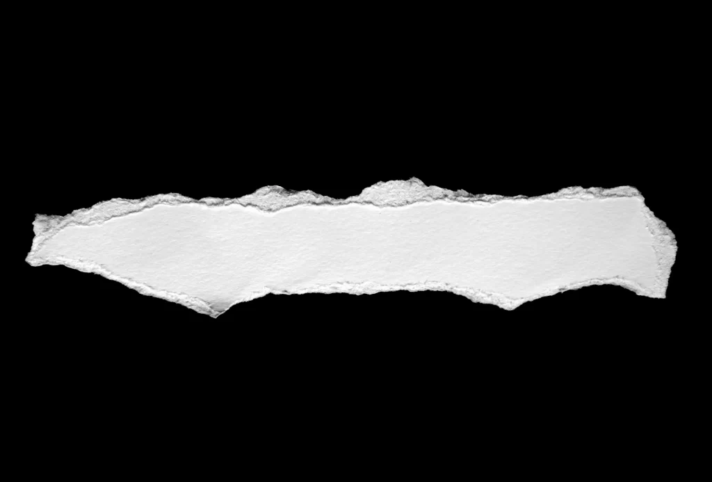 Torn Paper Jagged Edge Rough Texture White