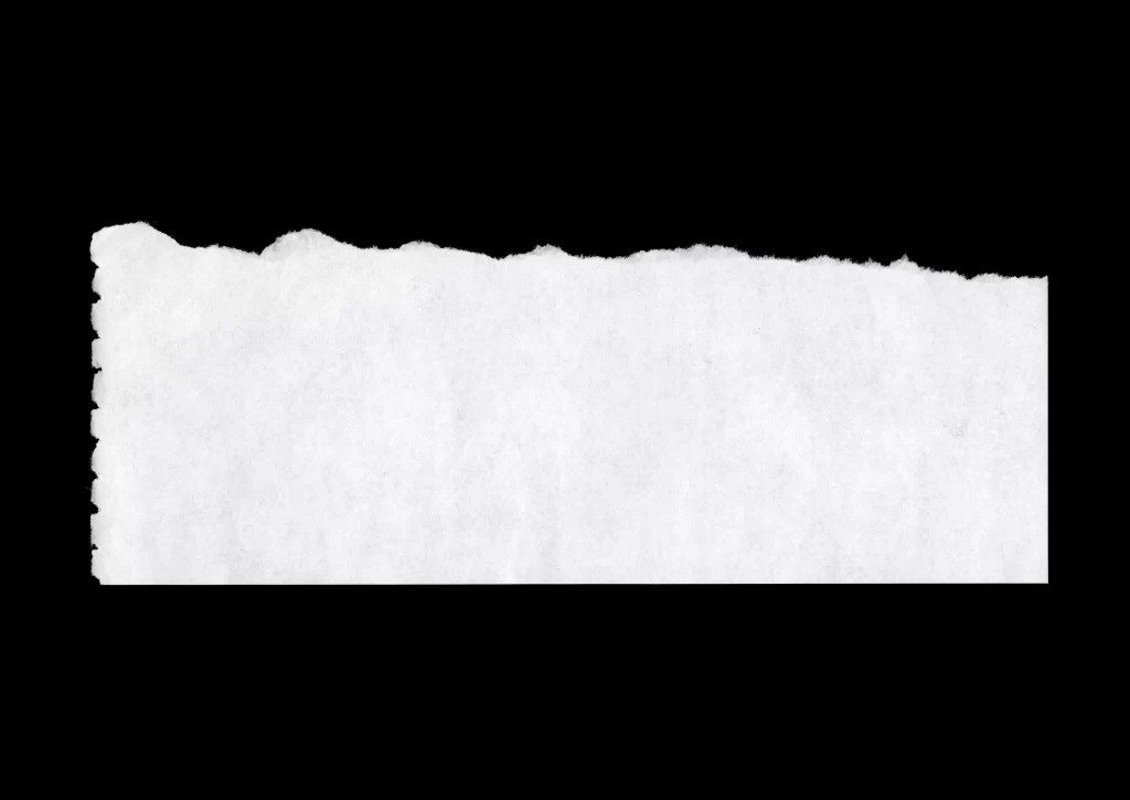 Torn Paper Rough Edge Fibrous Texture White