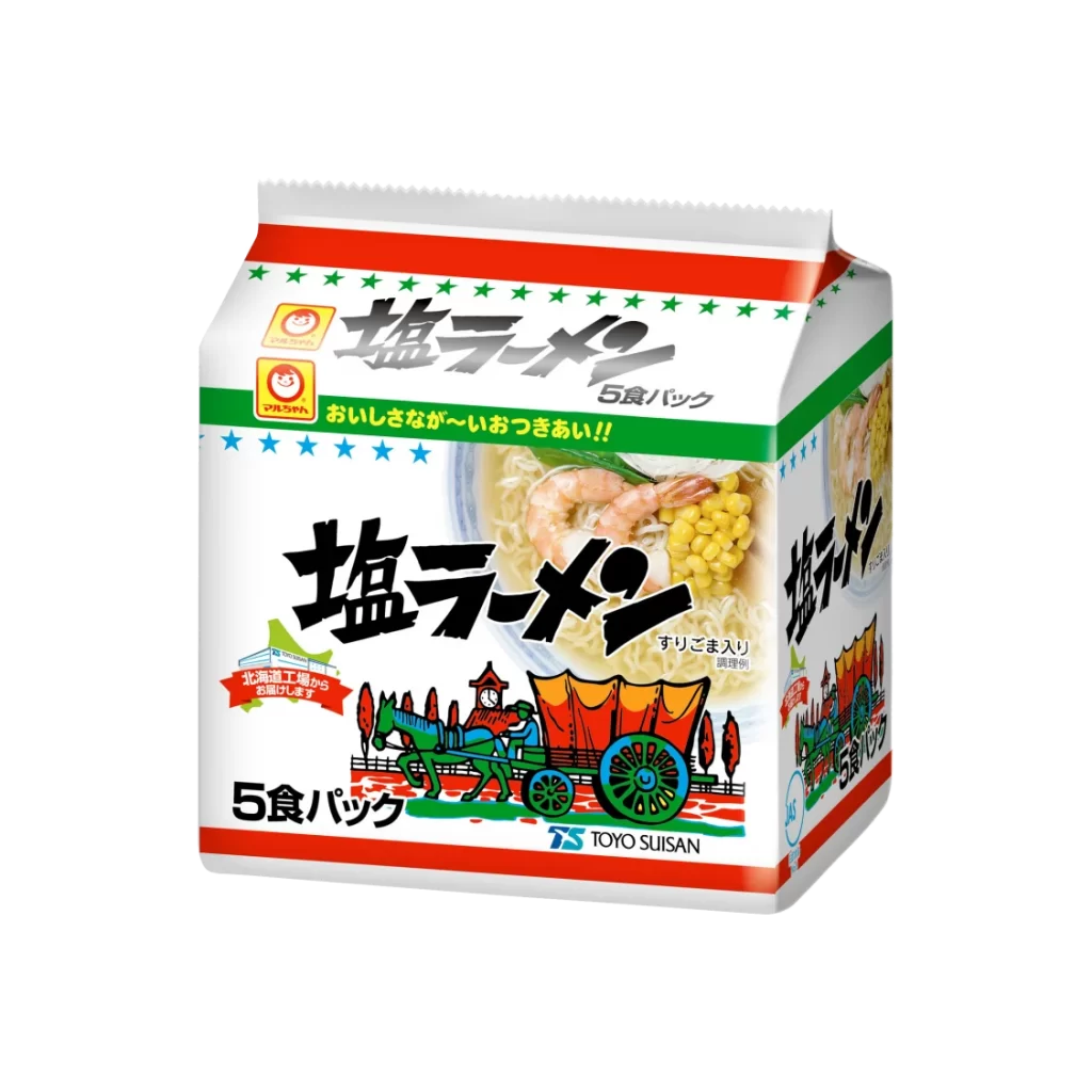 Toyo Suisan Instant Noodle Shrimp Yellow Green Red