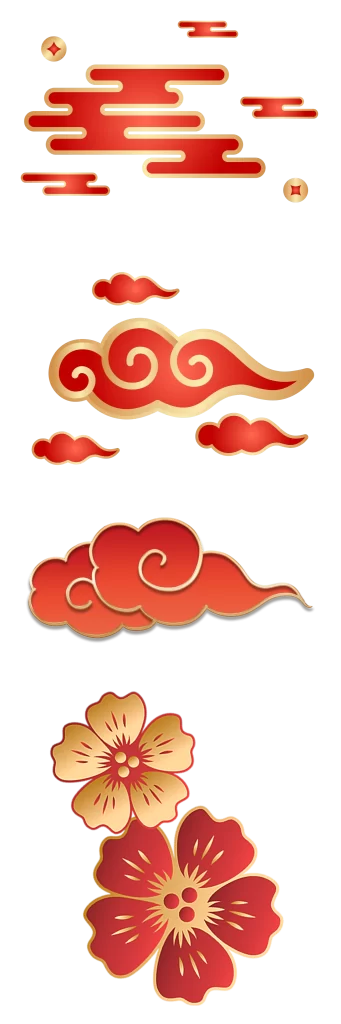 Traditional Chinese Clouds Flowers