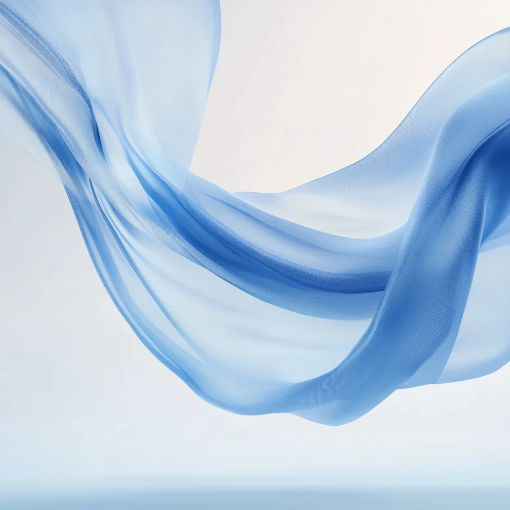 Translucent Light Blue Flowing Fabric