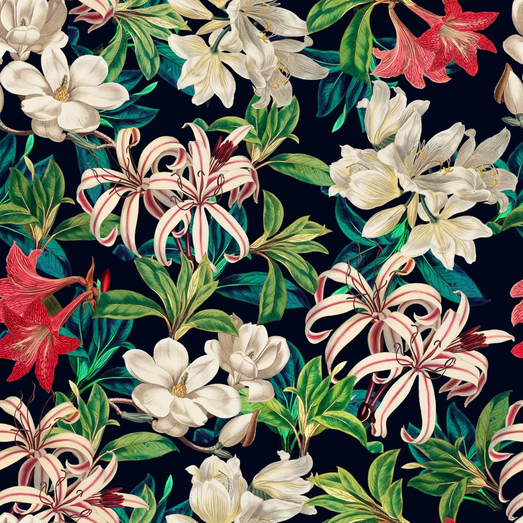 Tropical Flowers Nature Pattern