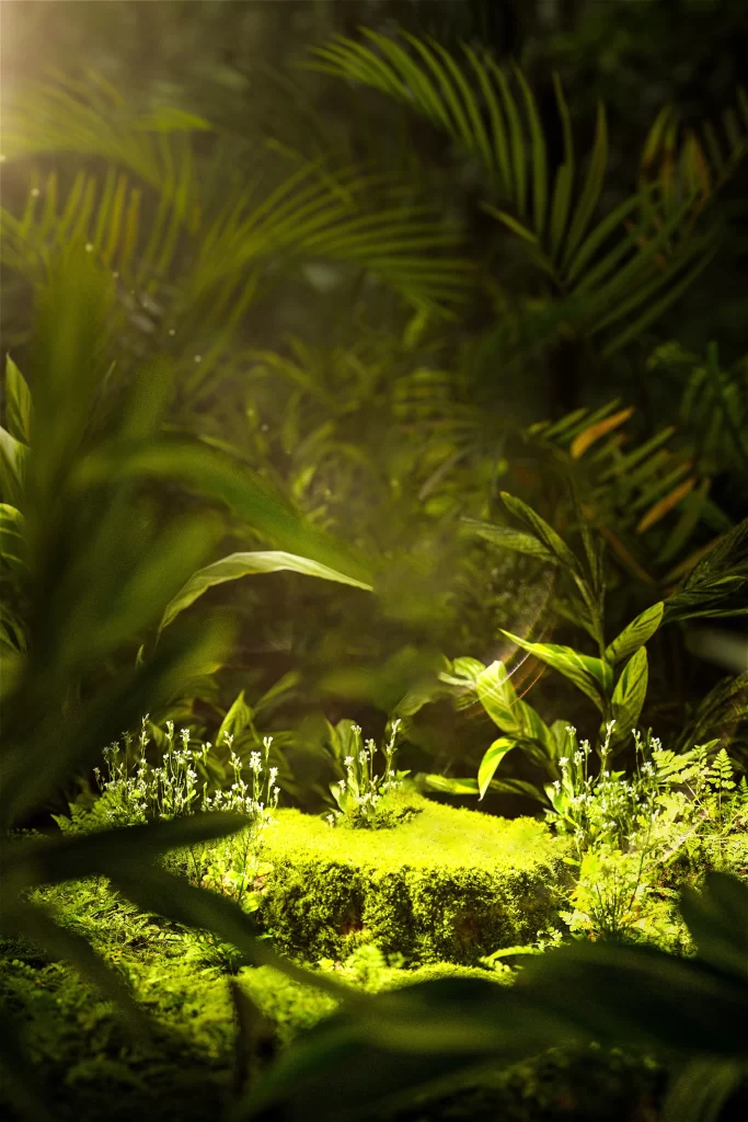 Tropical Rainforest Moss Plants Sunlight