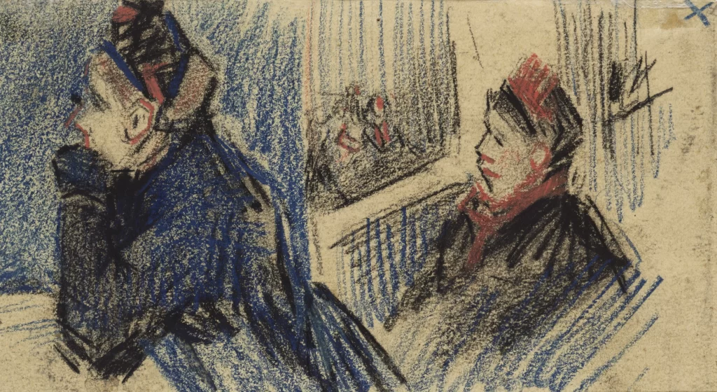 Two Women in a Balcony Box n Van Gogh
