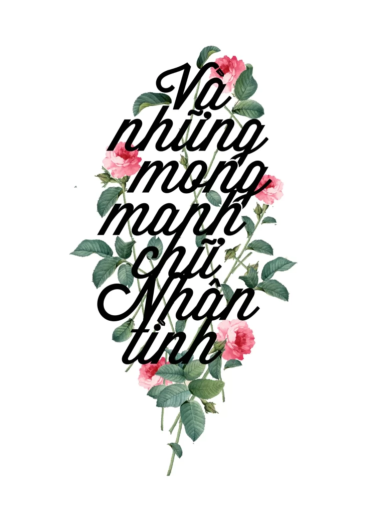 Typography Floral Vietnamese Phrase