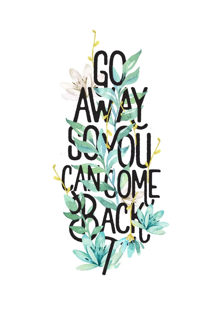 Typography Nature Quote
