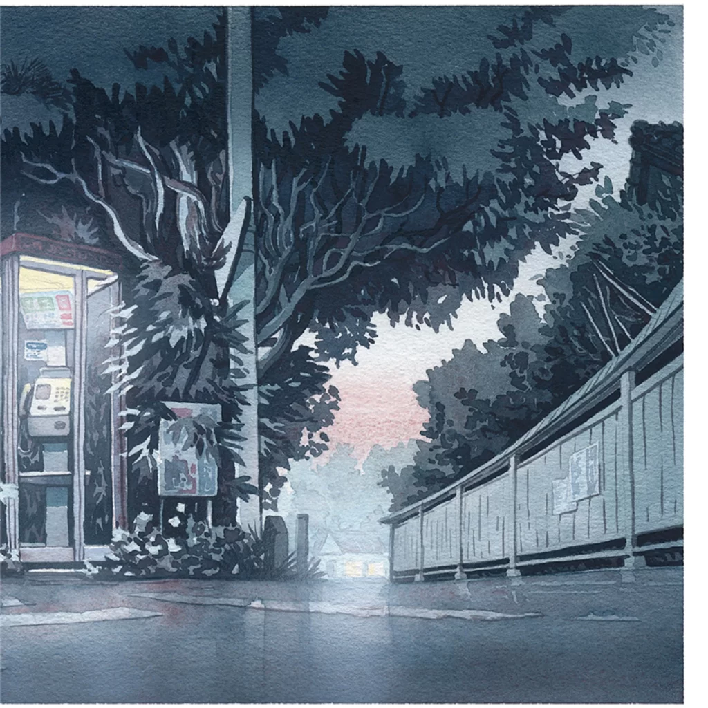 Urban Alleyway Evening Trees Fence Mateusz Urbanowicz