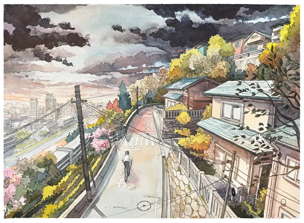 Urban Landscape Residential Area Bicycle Trees Cloudy Sky Mateusz Urbanowicz