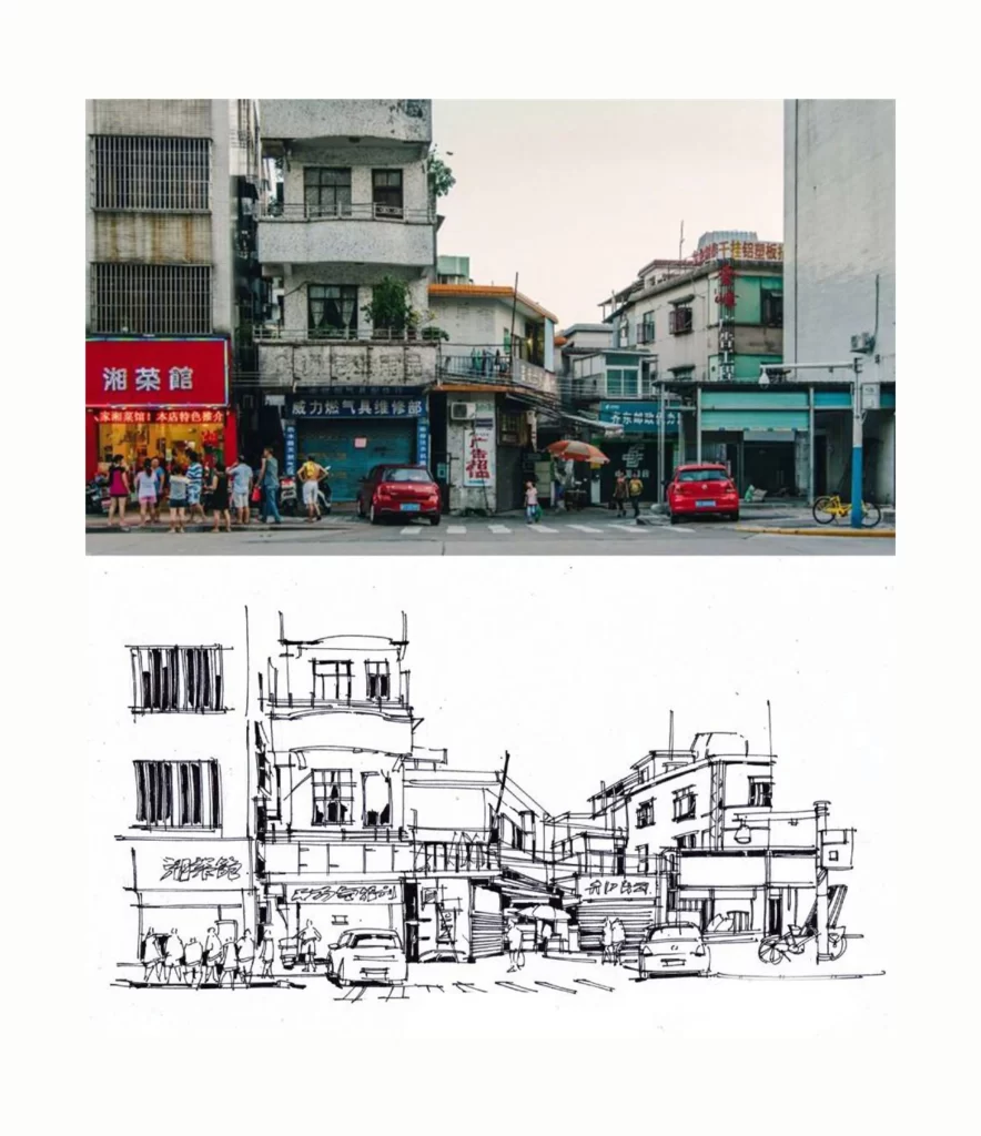 Urban Street Sketch Architecture Mateusz Urbanowicz
