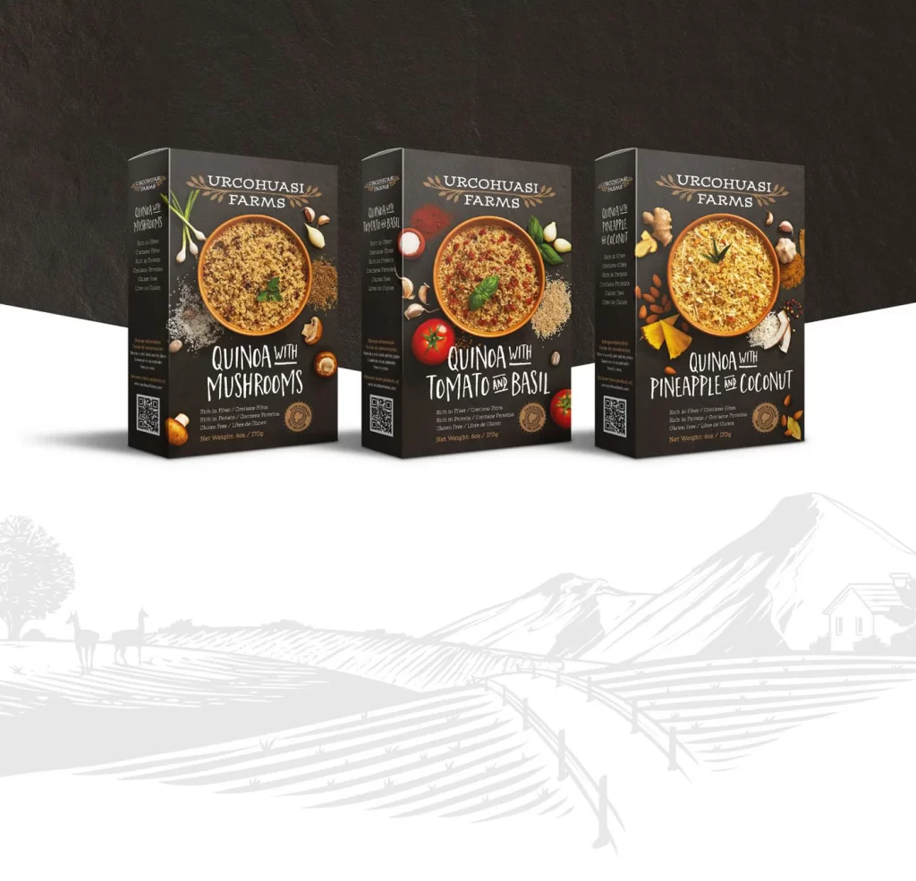 Urochhuasi Farms Quinoa Mushroom Tomato Basil Pineapple Coconut Rustic Brown White