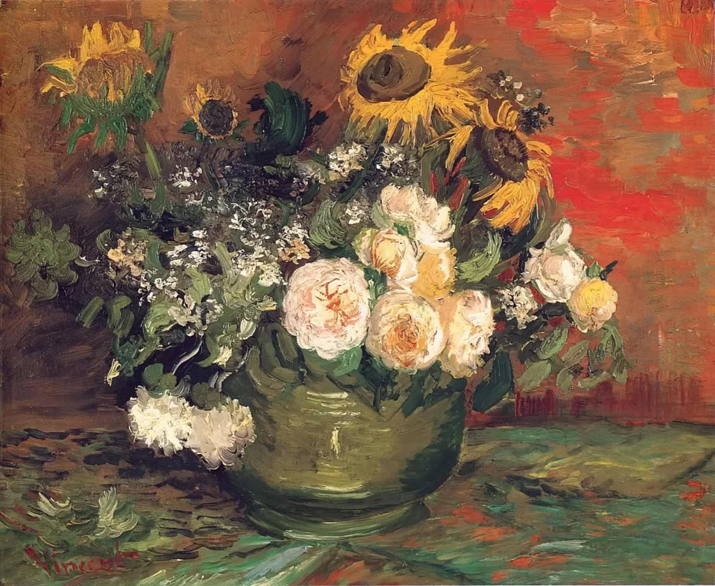 Vase of Assorted Flowers Van Gogh