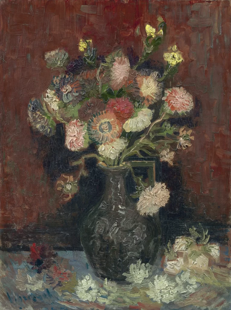 Vase with Chinese Asters and Gladioli Van Gogh