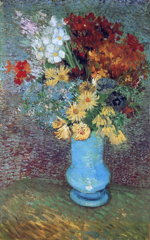 Vase with Daisies and Anemones Van Gogh
