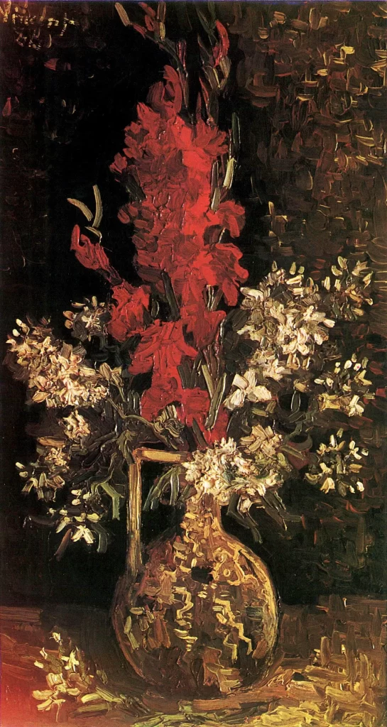 Vase with Gladioli and Carnations Van Gogh