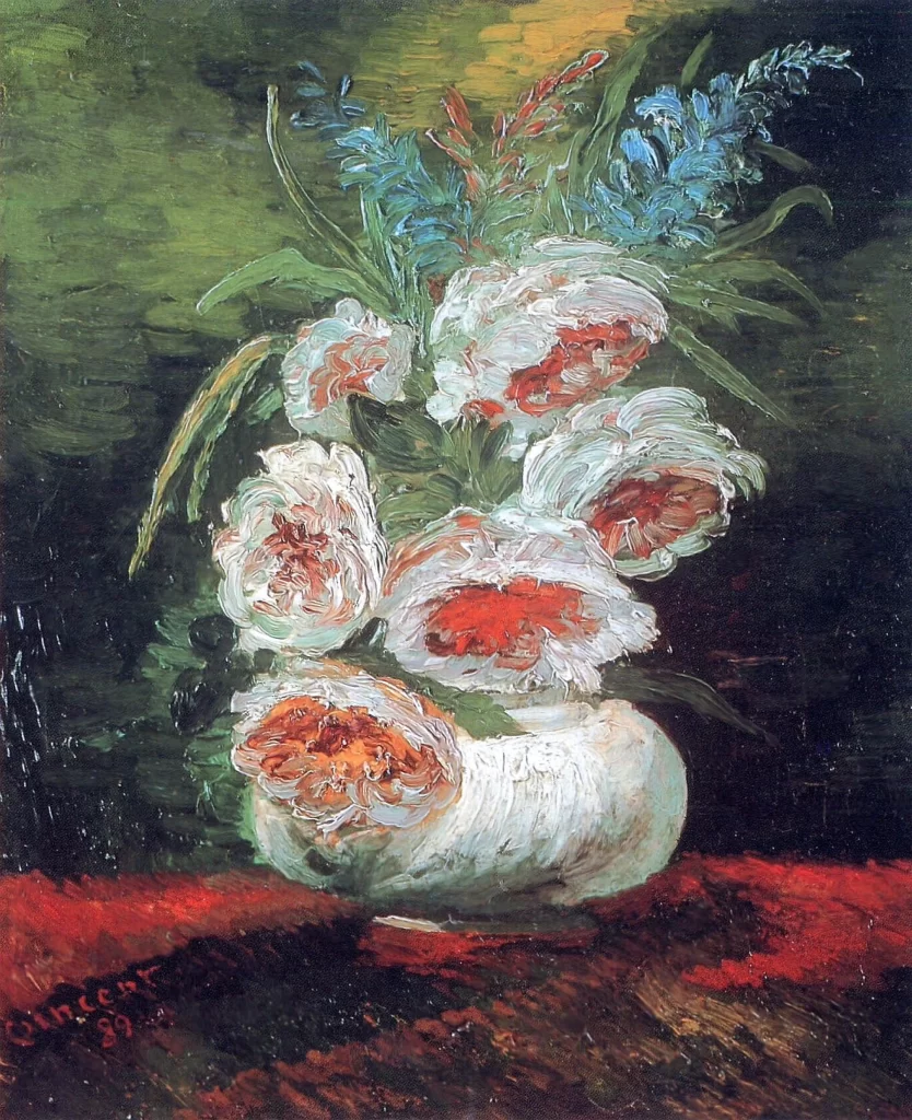 Vase with Peonies Van Gogh