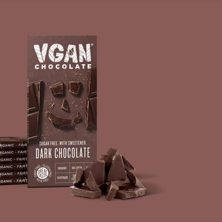 Vegan Chocolate Dark Chocolate Organic Sugar Free Minimalist Design