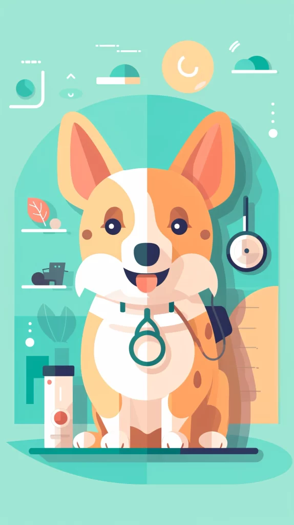 Veterinarian Green Stethoscope Flat Illustration Modern