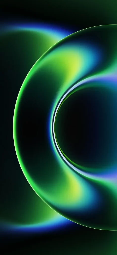 Vibrant Green and Blue Gradient Spiral