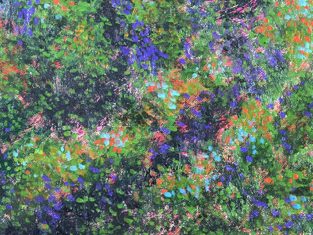 Vibrant Impasto Oil Painting Texture Diverse Brushstrokes Rich Texture Dynamic Mood