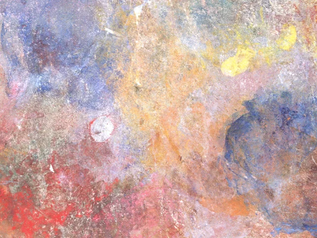 Vibrant Impasto Oil Painting Texture Mixed Colors Expressive Brushstrokes