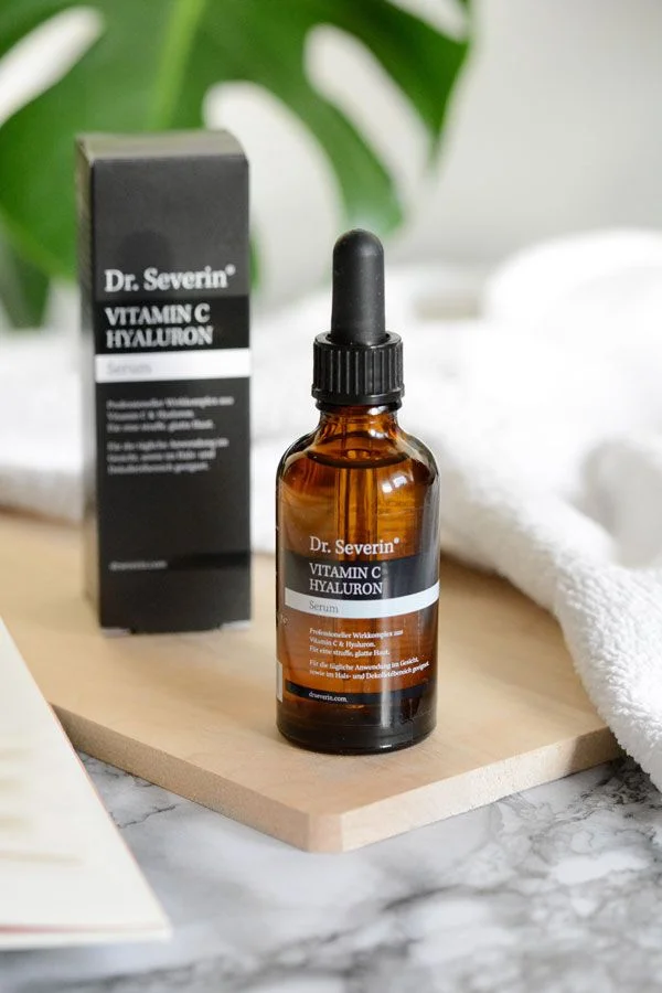 Vitamin C Serum Amber Glass Black Label Minimalist Design