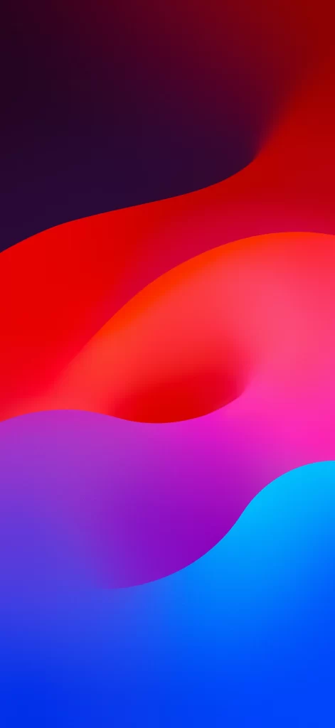 Vivid Gradient Waves of Red Pink and Blue