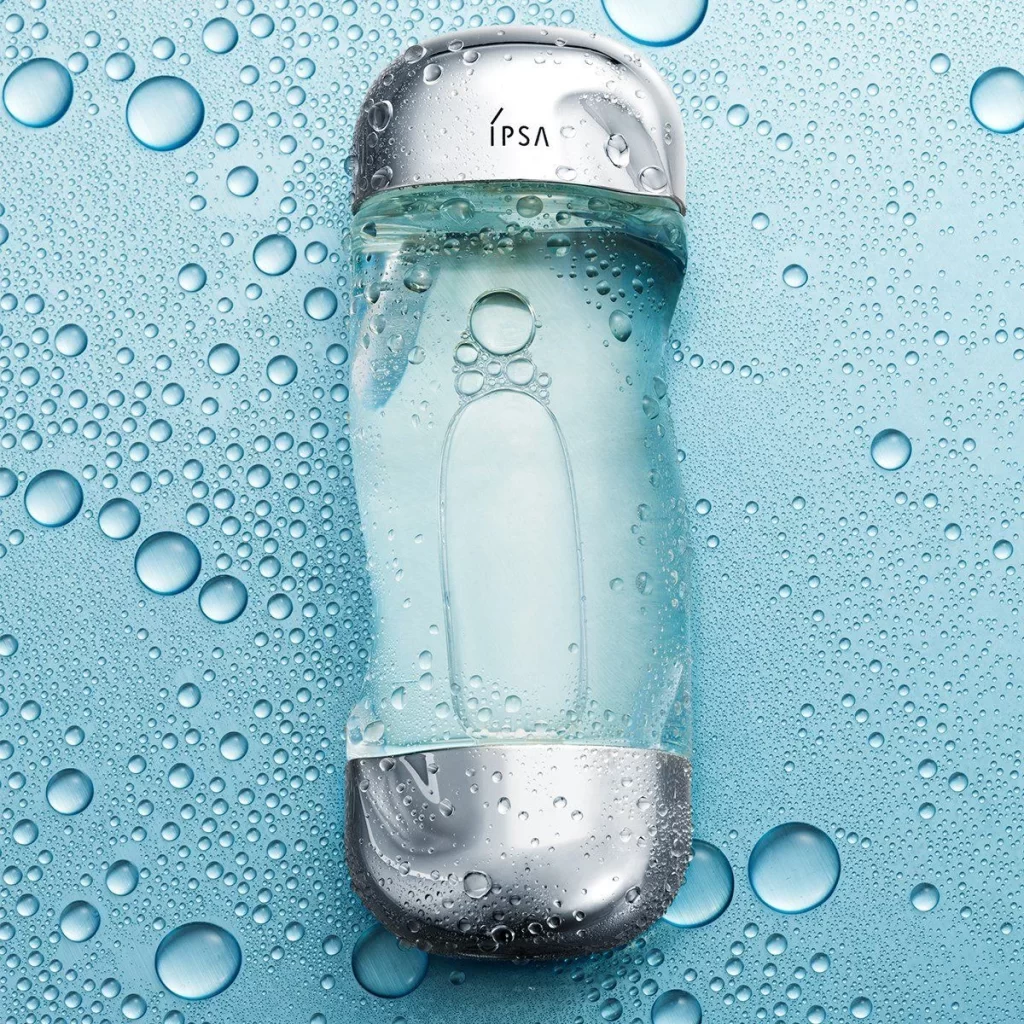 Water Bottle Clear Silver Modern Minimalist Design