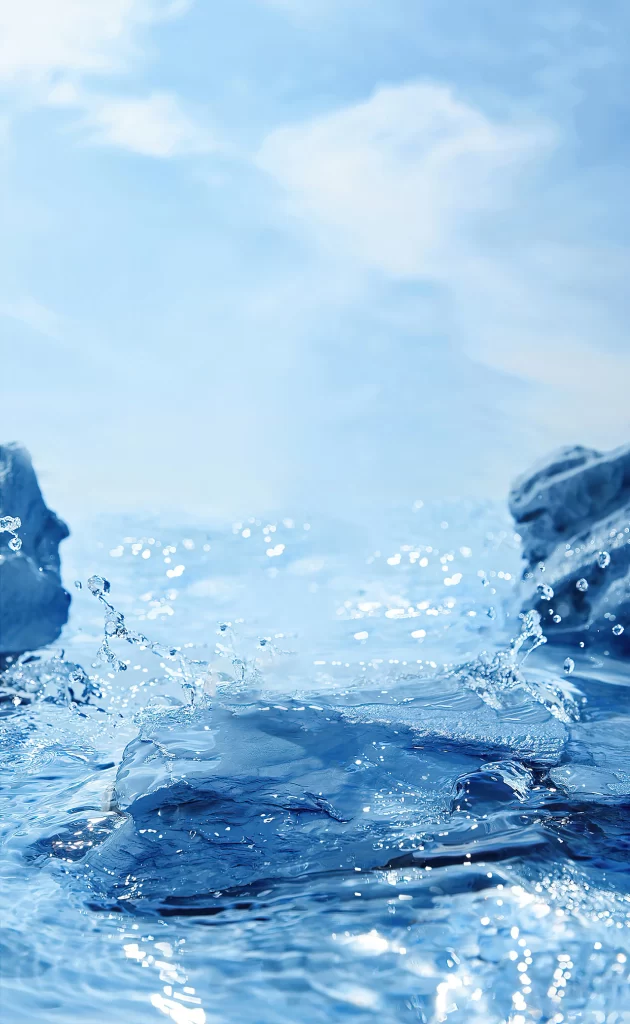 Water Splash Blue Sky Reflections
