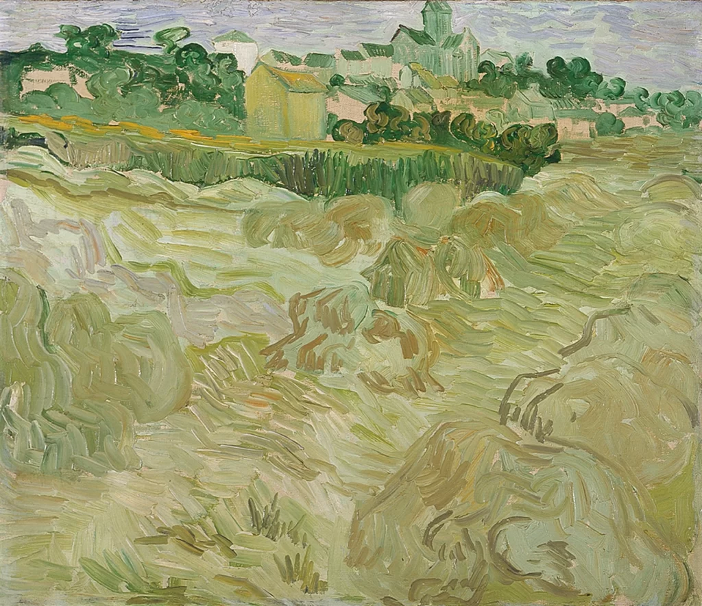 Wheat Fields with Auvers in the Background Van Gogh