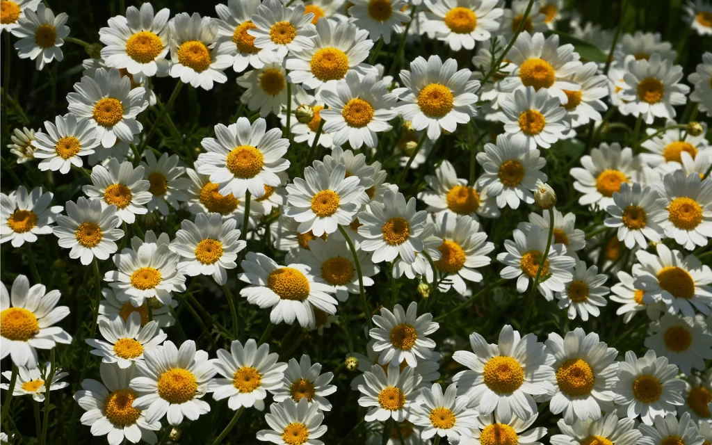 White Daisy Petals Yellow Center gray Sunlit