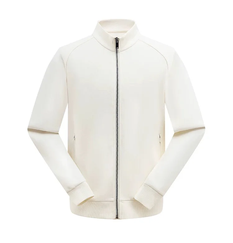 White Jacket Zipper Casual Fashion
