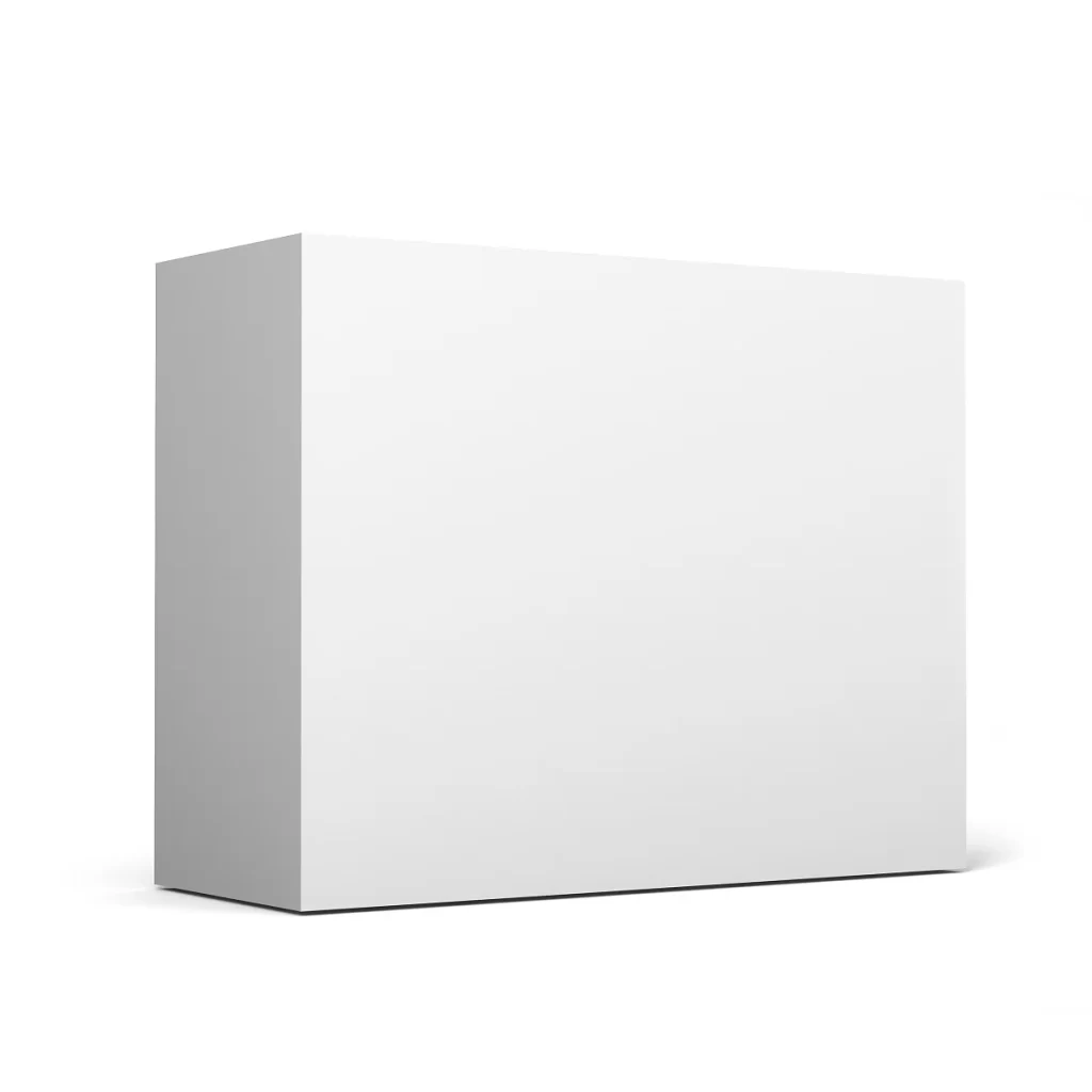 White Rectangular Box with Soft Shadows