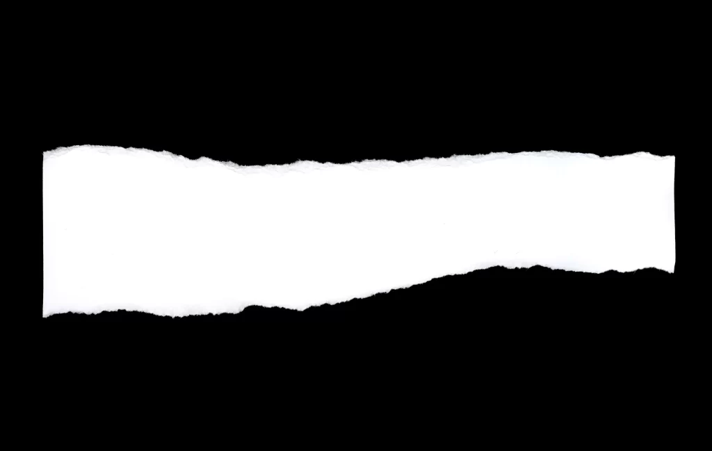 White Torn Paper Jagged Edge Frayed Texture